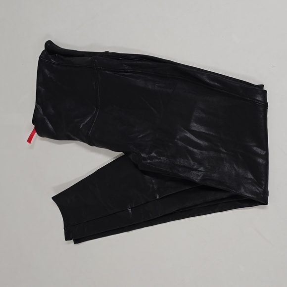SPANX Faux Leather Leggings Black Size XL - Picture 2 of 10